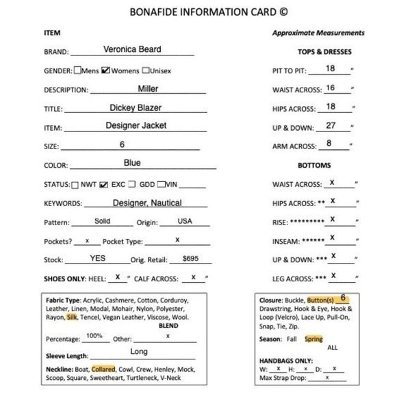 Veronica Beard Womens Miller Dickey Blazer Designer Jacket Size 6 Blue SP EXC - Picture 12 of 12